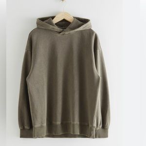& Other Stories - Oversized Washed Hoodie in Khaki